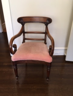 Two (2) dining room chairs with arms