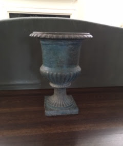 Pair of antique iron urns