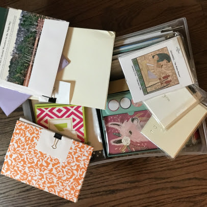 CMFTO - stack of stationery cards