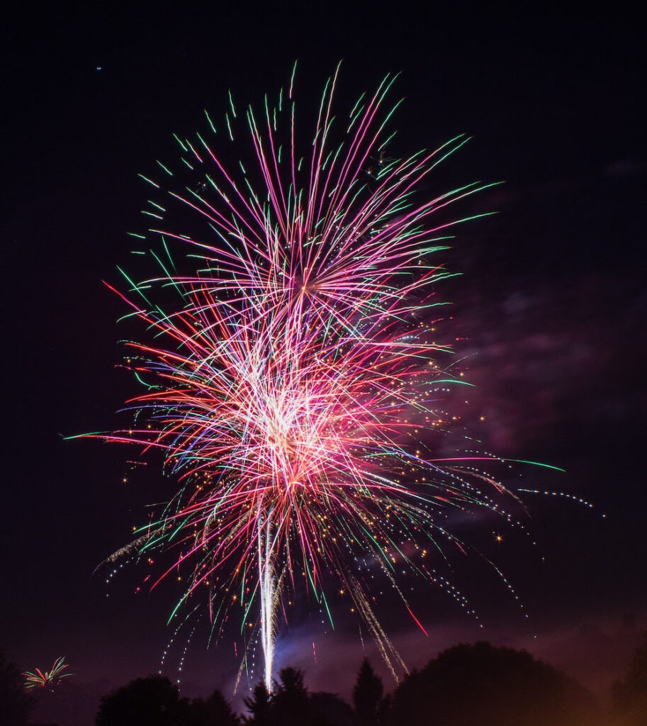 Night time fireworks